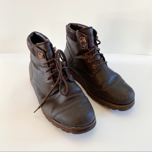 Ugg Brown Leather Laced Boots US11 ($200) main image 4
